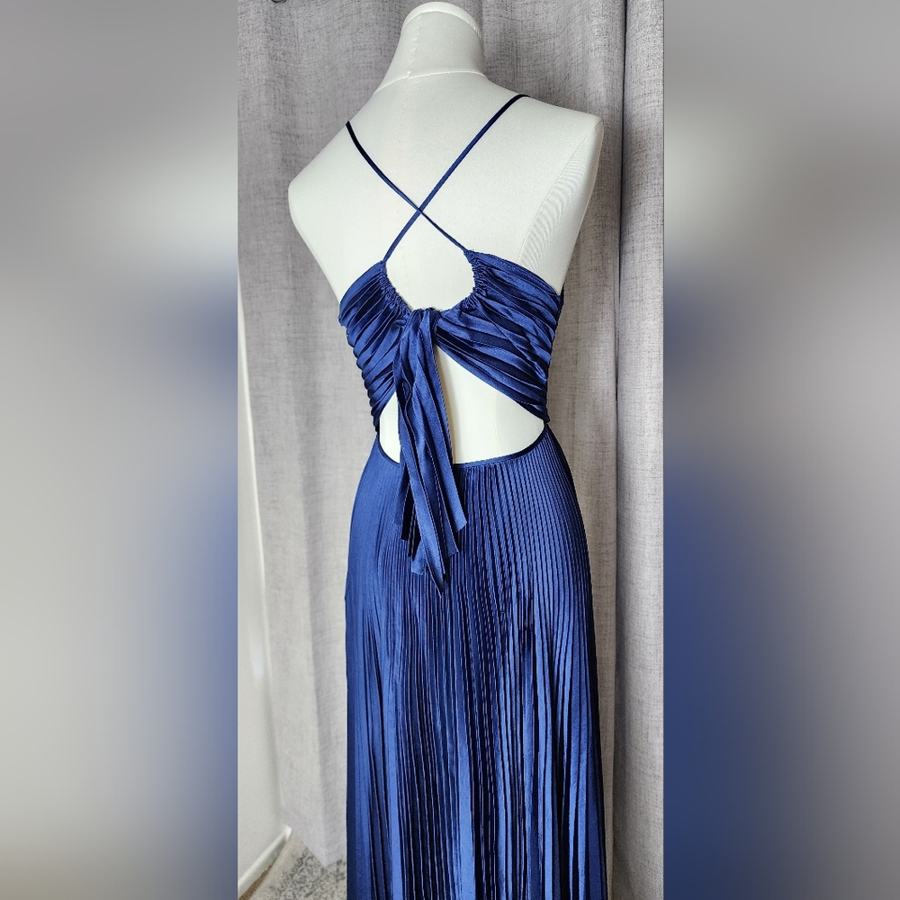 A.L.C Aries Satin Pleated Dress - Picture 11 of 13